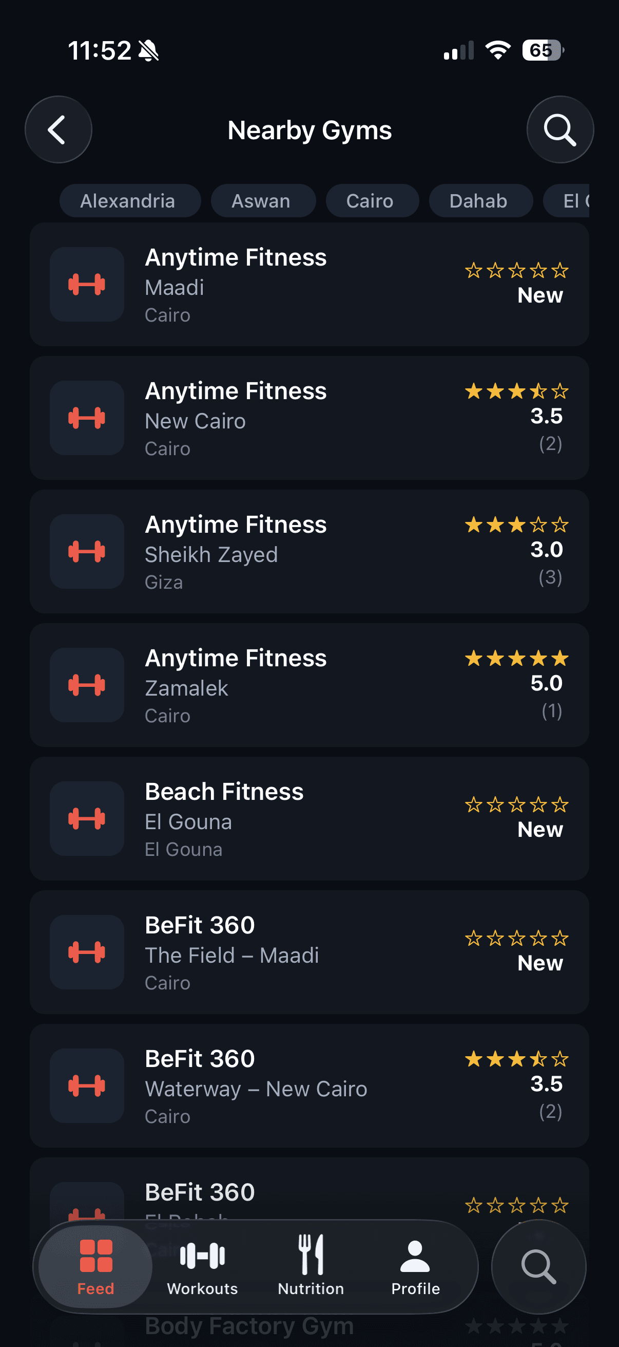 Gym Finder